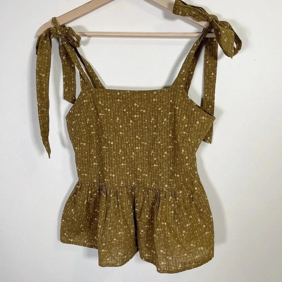 Madewell  Rosalie Tie-strap Tank Tops In Daisy Stitch - Picture 4 of 13